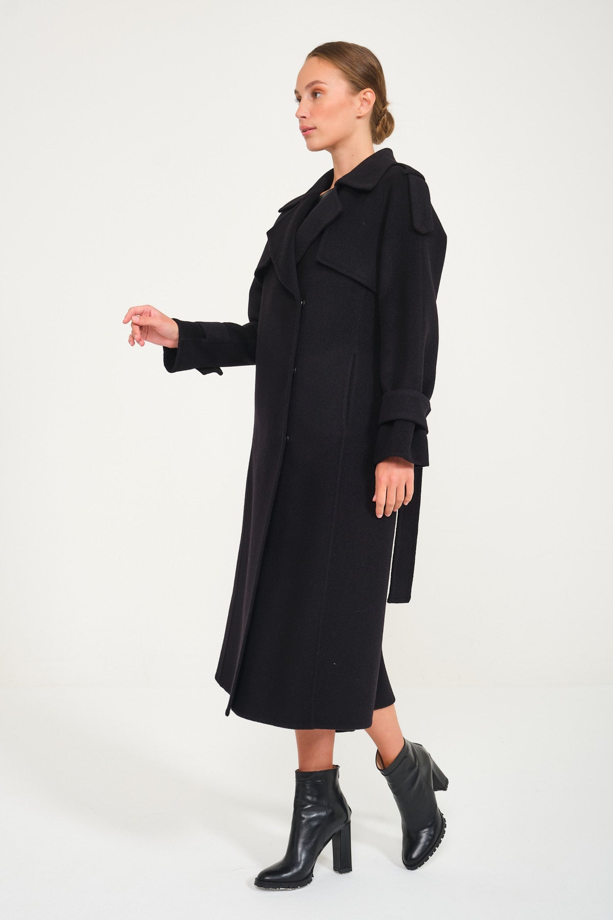 Black Wool Long Coat