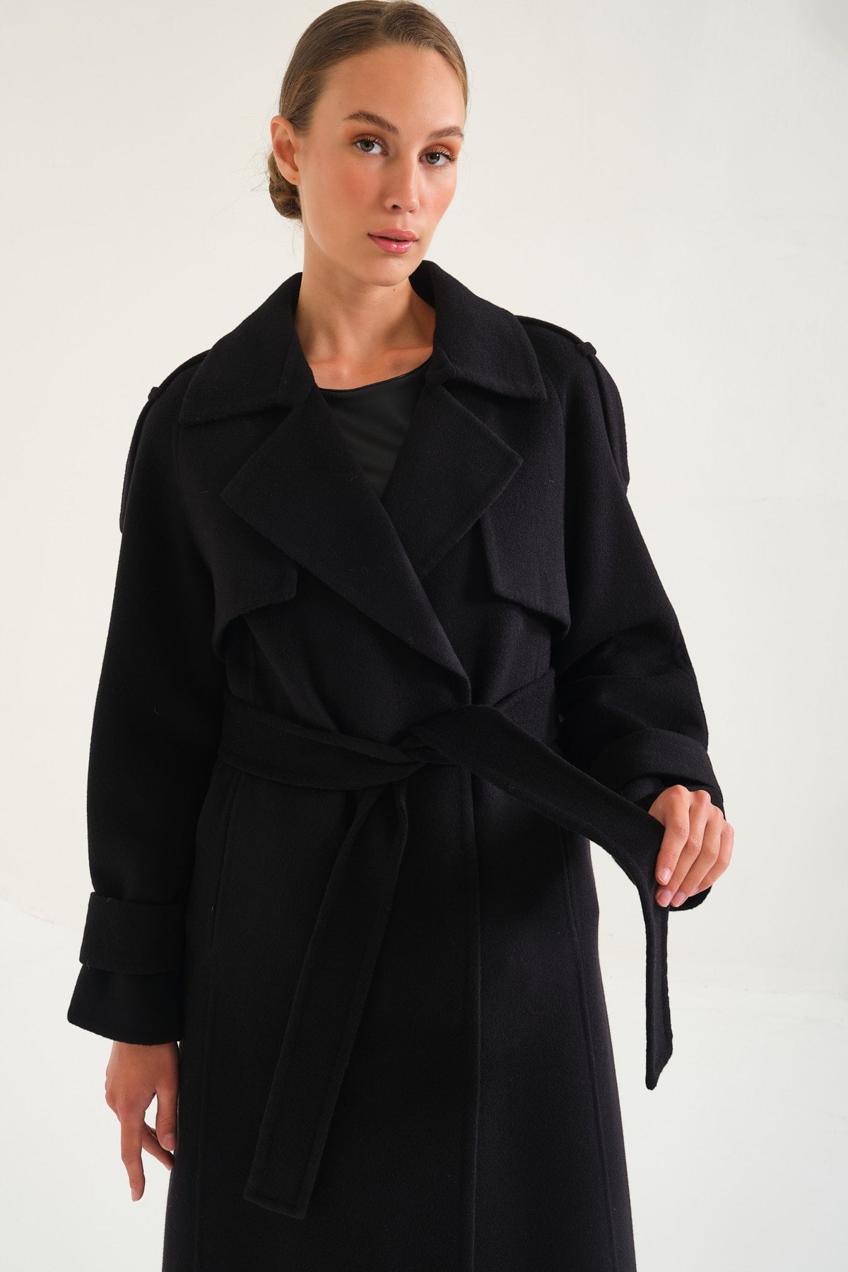 Black Wool Long Coat