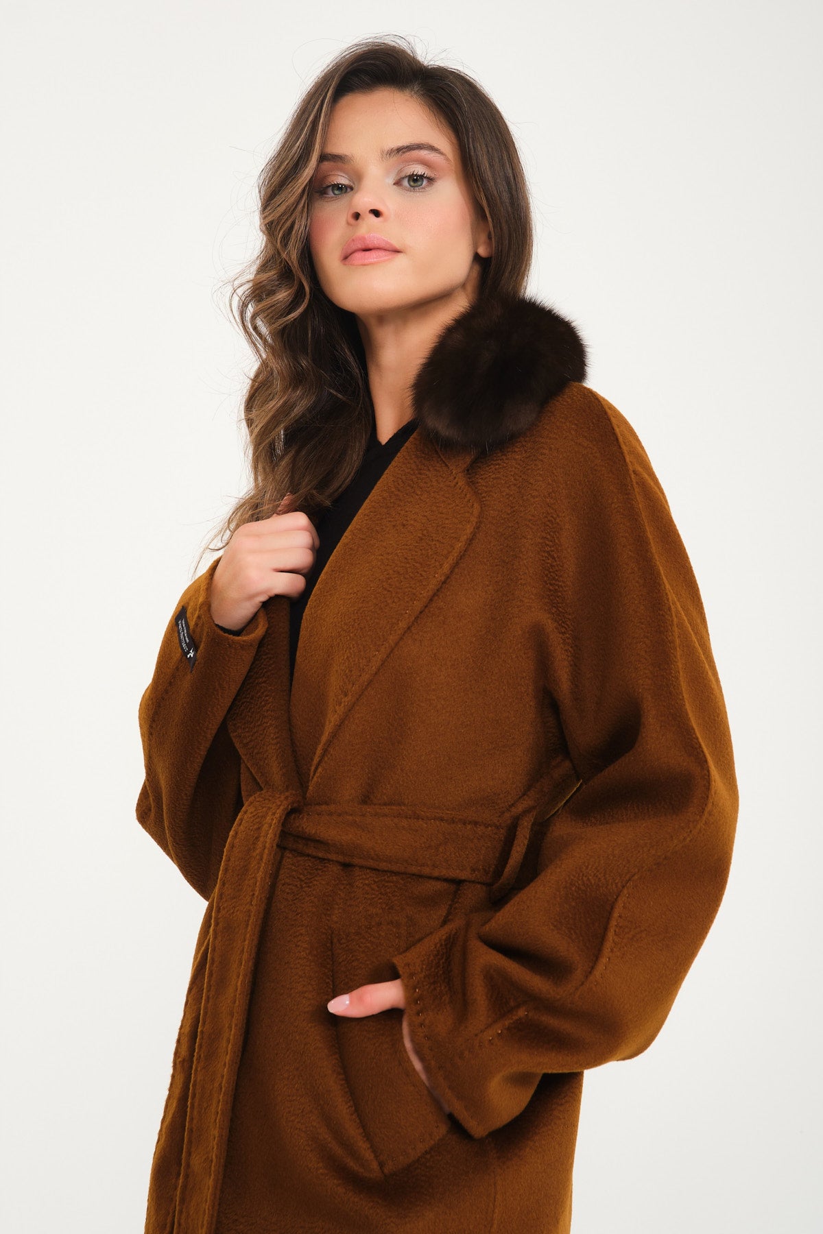 Brown Wool Long Coat