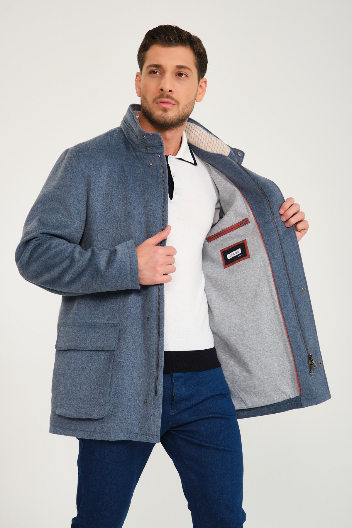 Cloud Grey Wool Coat