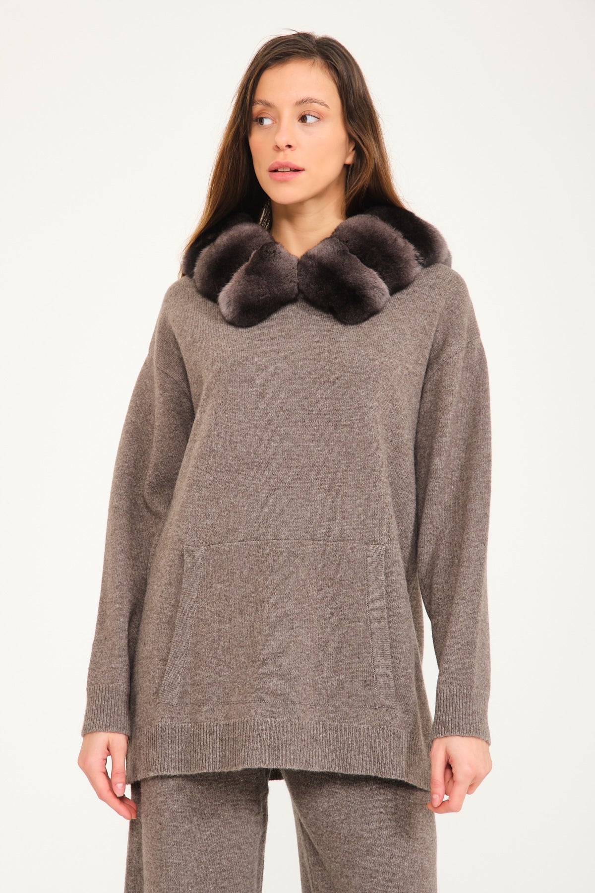 Mink Fur Jacket Sweater Pullover Women's
