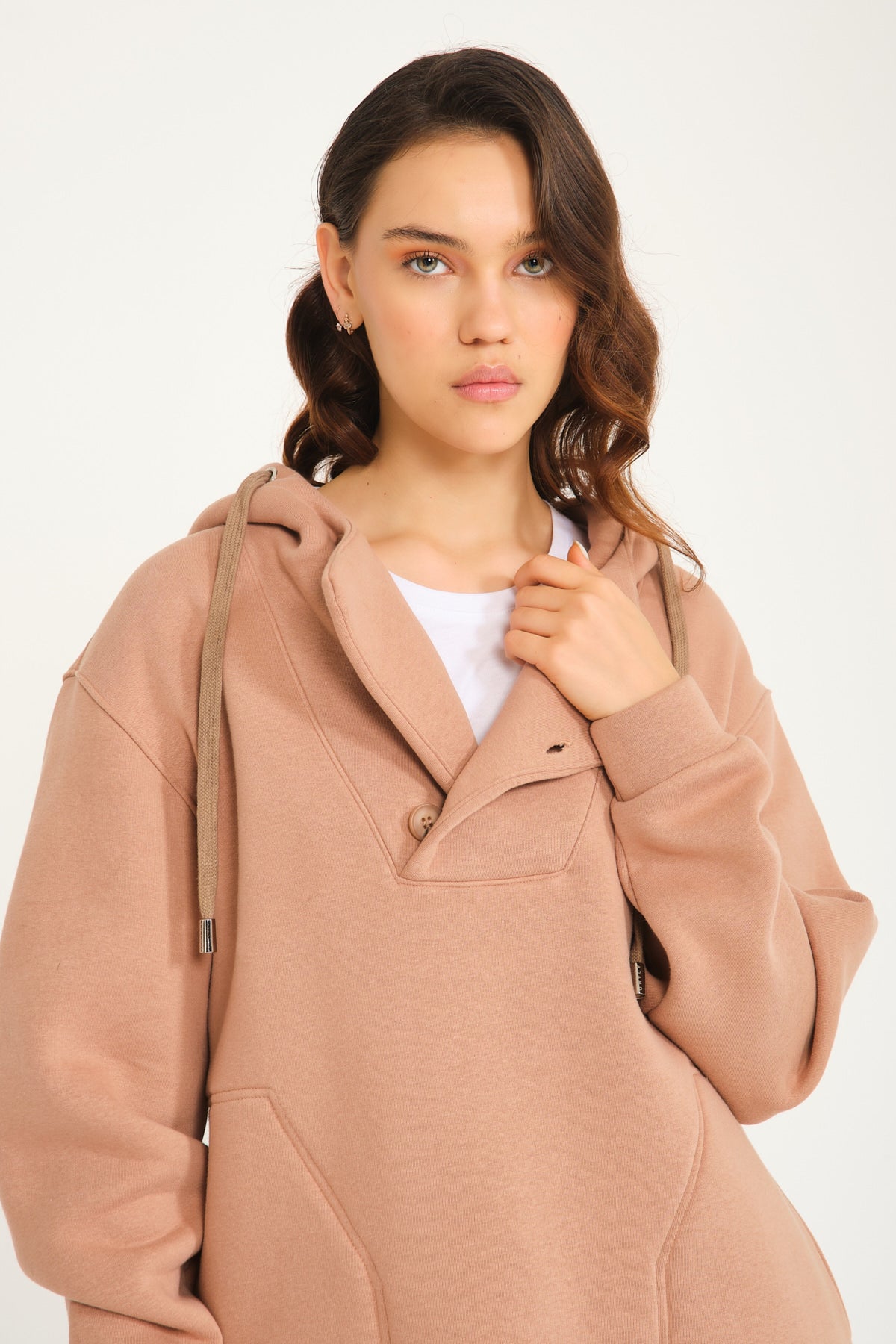 Oversized camel online hoodie