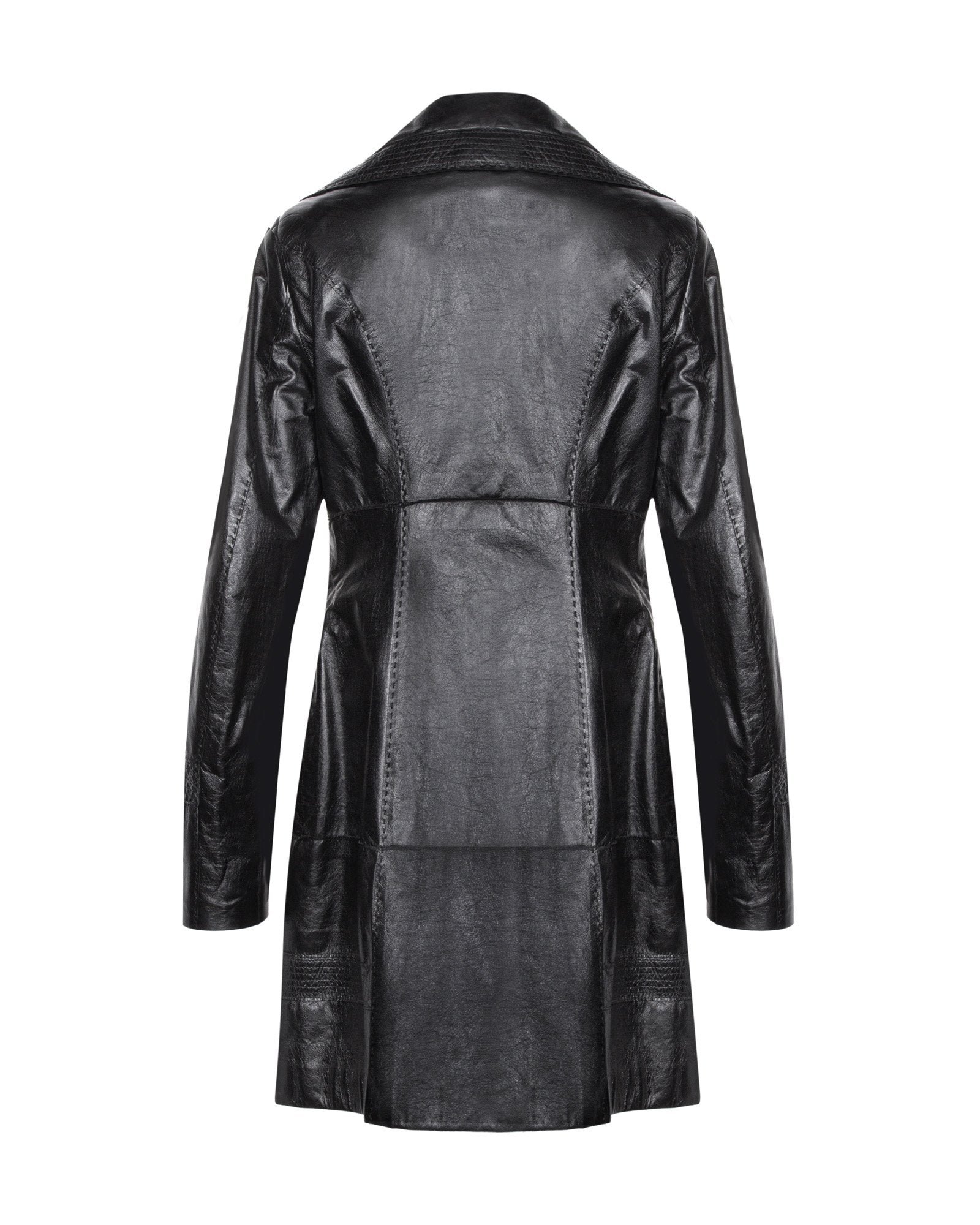 Black Leather Trenchcoat
