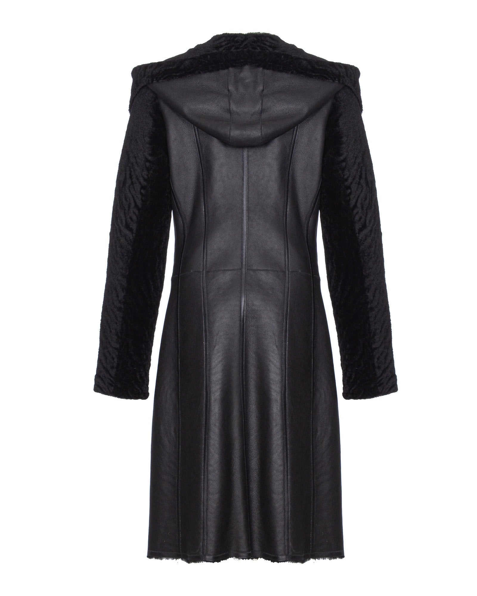 Black Long Shearling Coat