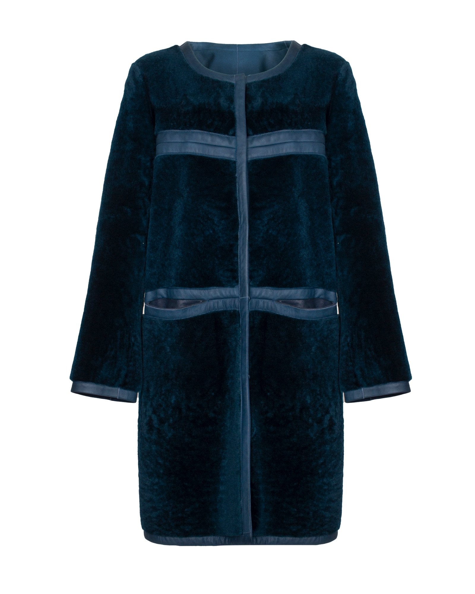 Blue Long Fur Coat