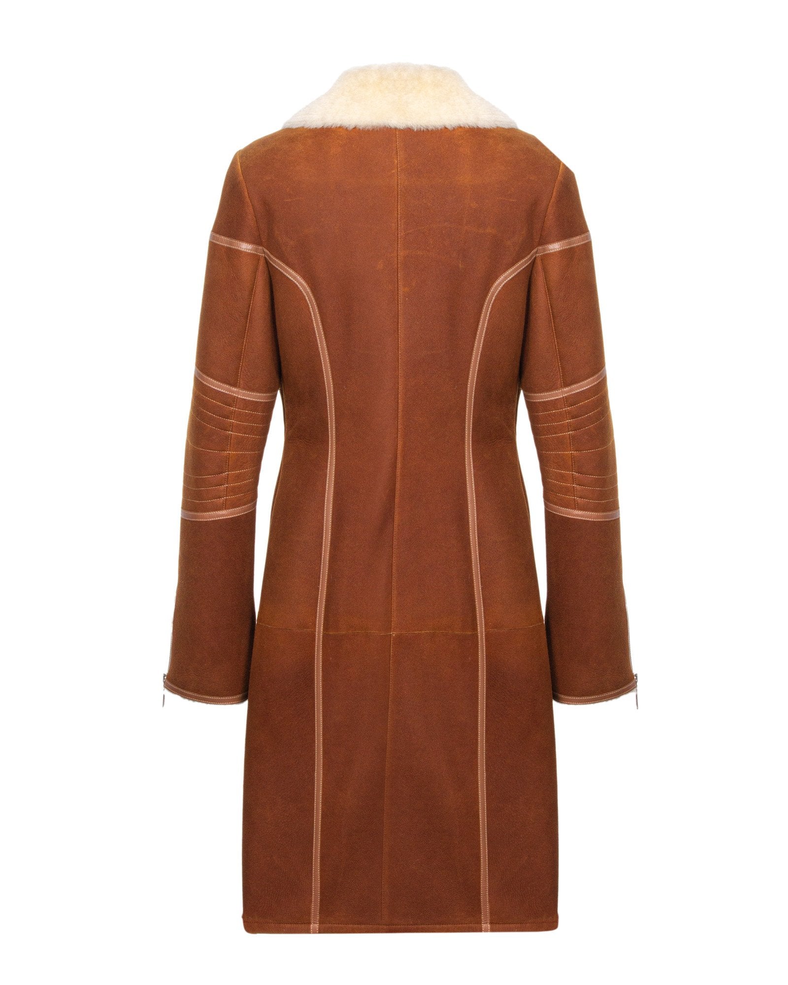 Brown Long Leather Coat