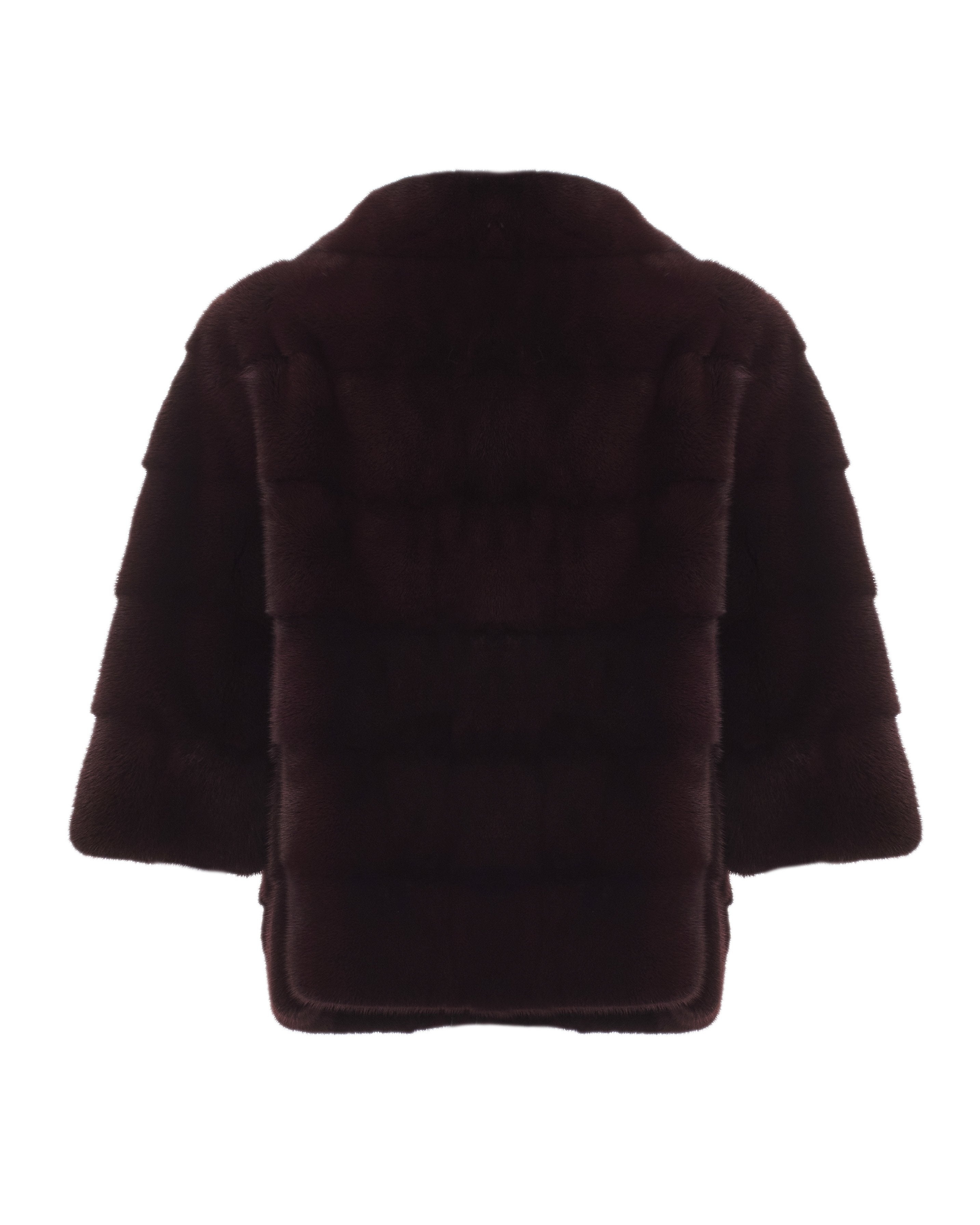Burgundy Mink Fur Coat