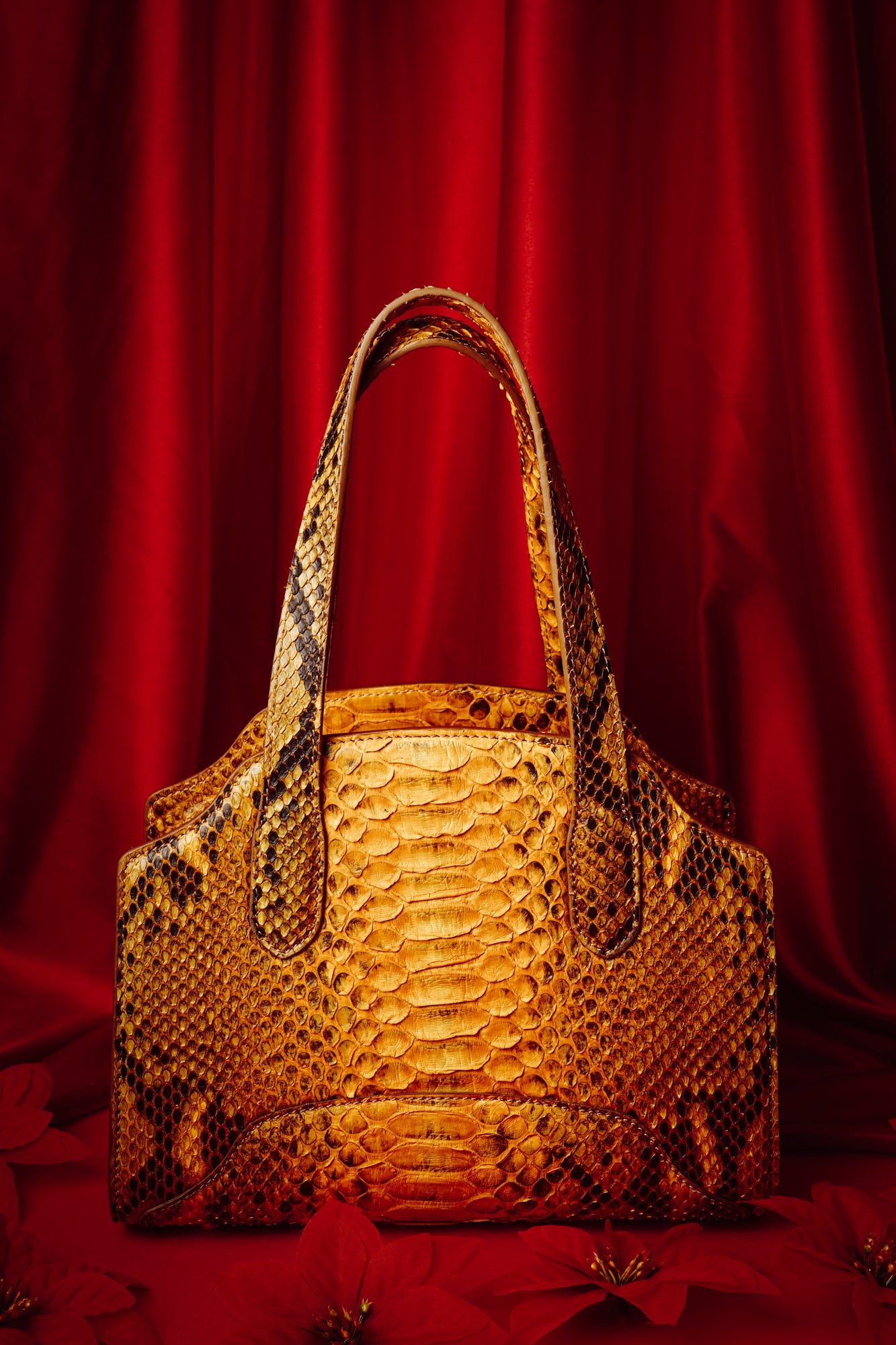 Handmade Yellow Python Leather Bag