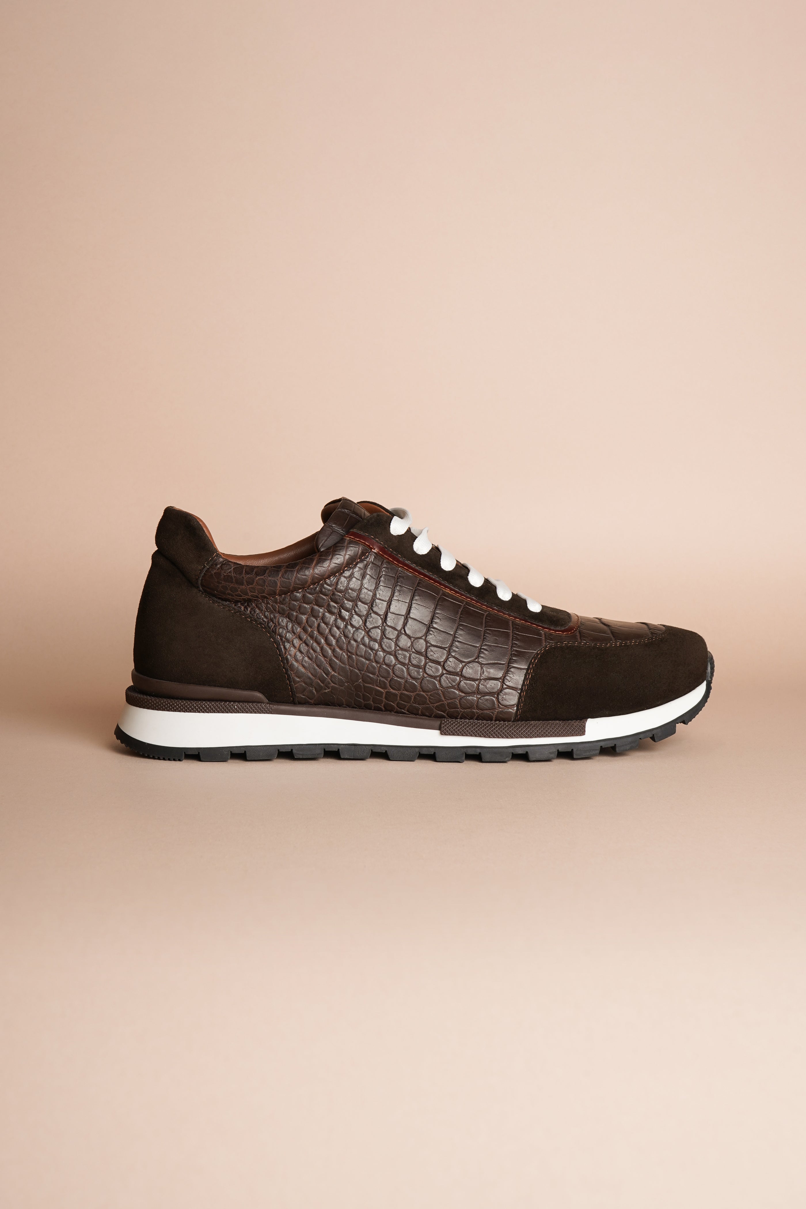 Balmoral Croc-Suede Sneakers