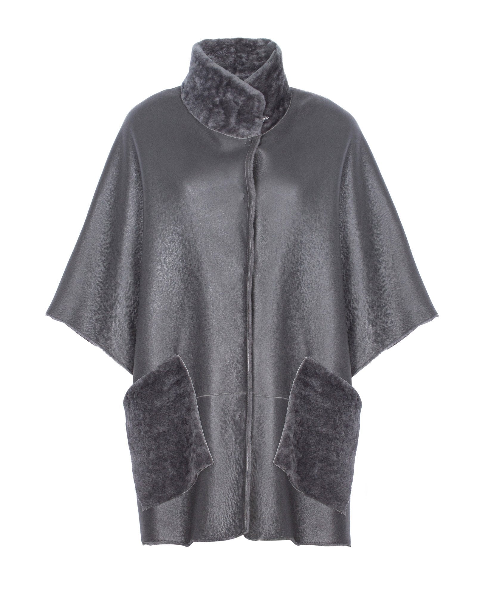 Grey Shearling Coat