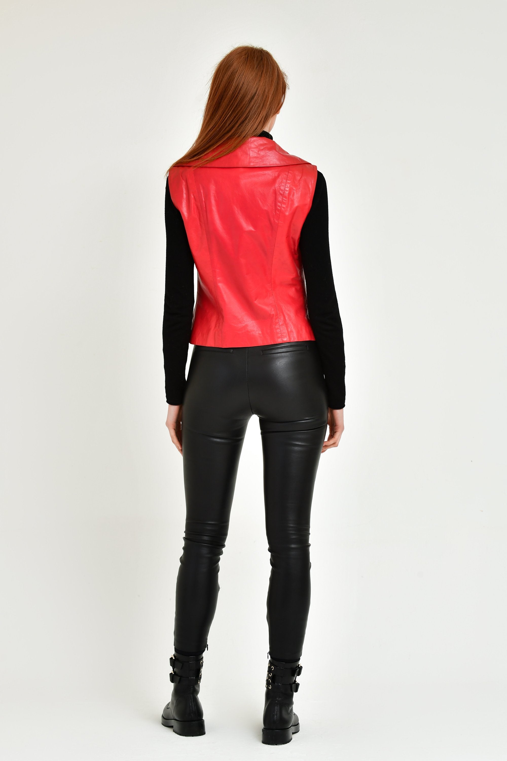 Red Leather Vest